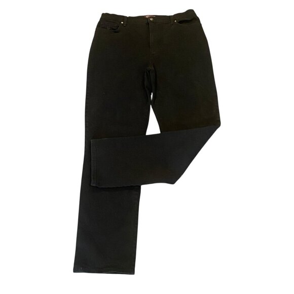 Gloria Vanderbilt Amanda Jeans Missy 14 Long Black #189L - Picture 2 of 8